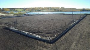 Earthworks and piping to collect wastewater from the existing sewage pond two (in background) have been completed